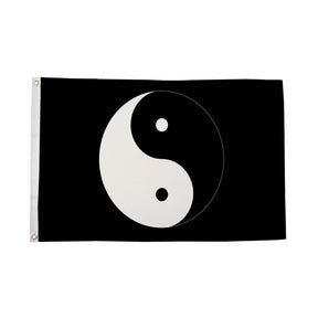 Flagmania Yin Yang (Black) 5ft x 3ft Polyester Flag