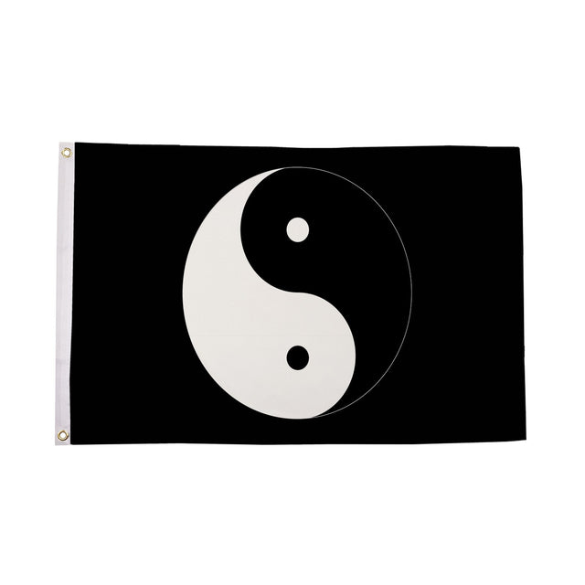 Flagmania Yin Yang (Black) 5ft x 3ft Polyester Flag