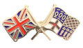 Great Britain & Windermere Flags Friendship Courtesy Enamel Lapel Pin Badge image 0
