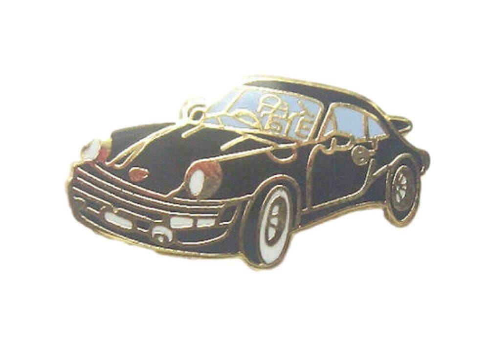 Porsche Black Sports Motor Car Quality Enamel Lapel Pin Badge image 0
