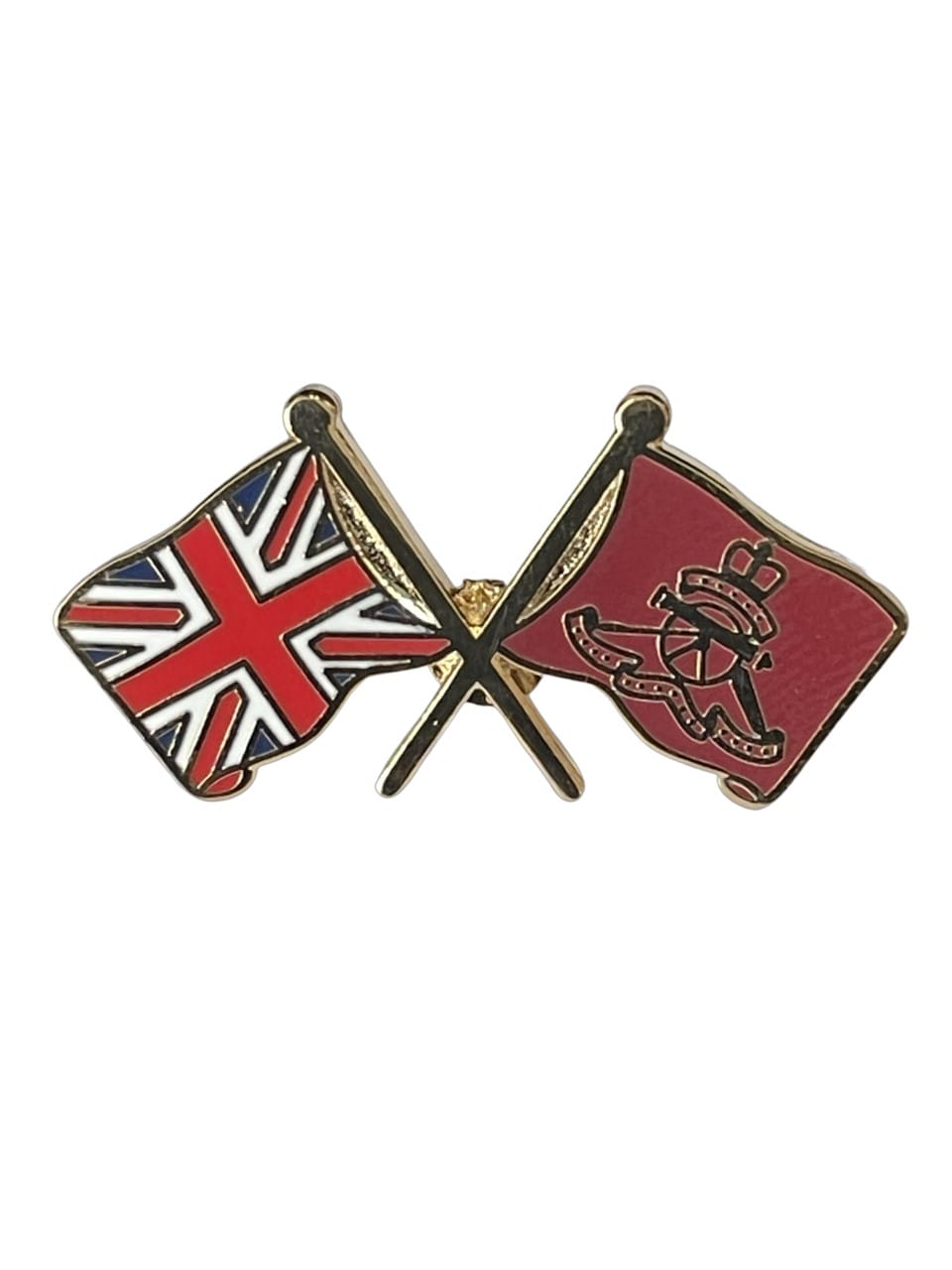 Royal Artillery and Union Jack Flag Military Enamel Lapel Pin Badge image 1