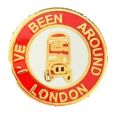 I`ve been around London Double Decker Bus Quality enamel lapel pin badge T413 image 0
