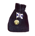 Masonic Crest on the Saltire Enamel Lapel Pin Badge with Black Velvet Pouch image 0