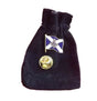Masonic Crest on the Saltire Enamel Lapel Pin Badge with Black Velvet Pouch image 0