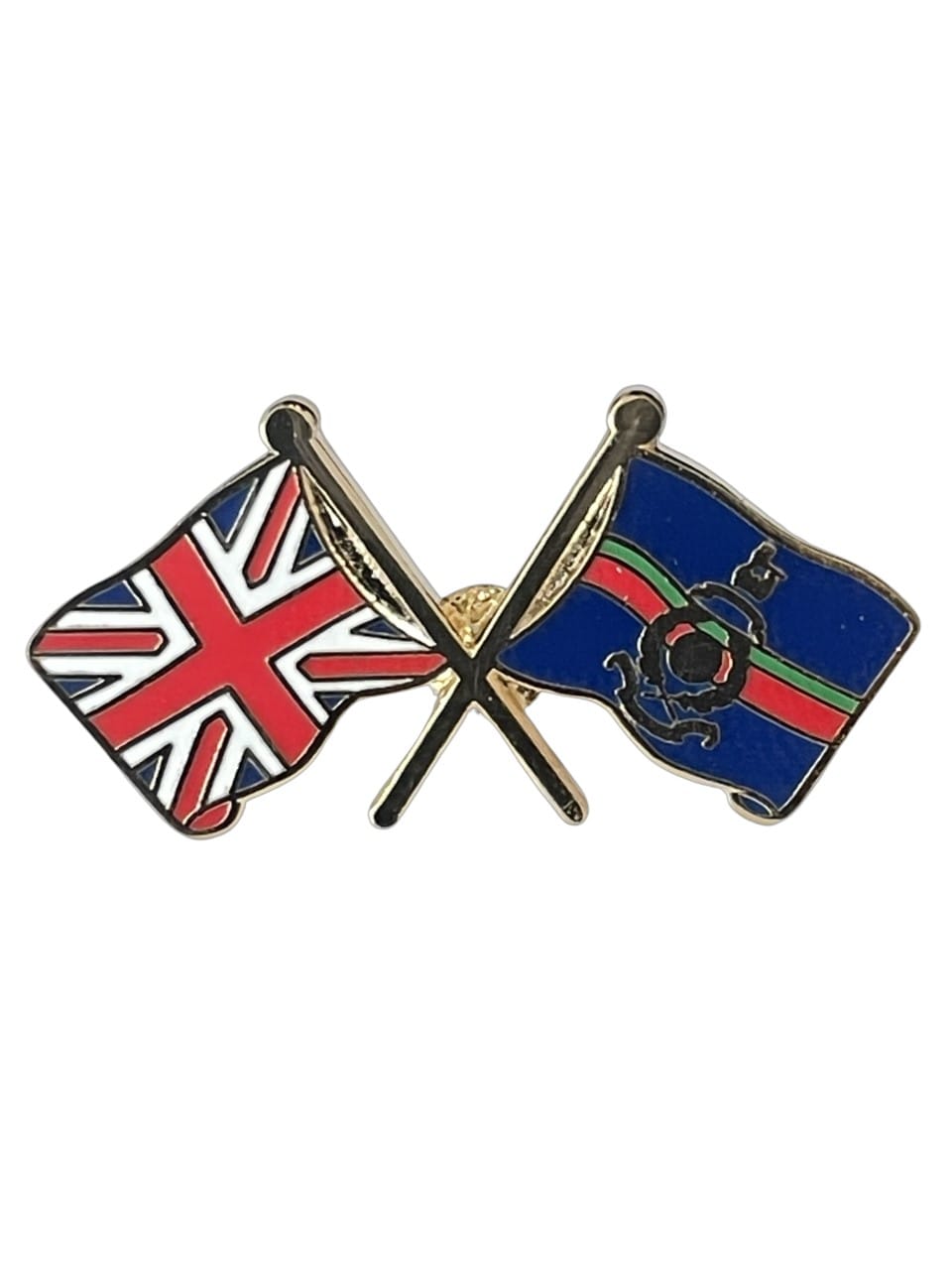 Royal Marines and Union Jack Flag Military Enamel Lapel Pin Badge image 1
