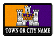 Aberdeenshire personalised county patch artwork preview, 90 x 60mm