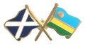 Scotland & Rwanda Flags Friendship Courtesy Enamel Lapel Pin Badge T1171 image 0