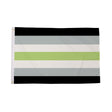 Agender Pride Flag 5ft x 3ft in black grey white and green
