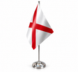Alabama satin table flag 9 x 6 inches on telescopic chrome pole and round base