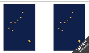 Alaska 3 metre bunting, 10 flags - Flagmania