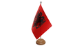 Flagmania Albania wooden hand flags, 9x6 inch, pack of 12, no bases