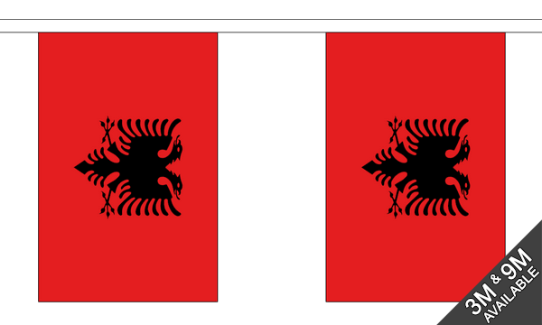 Flagmania Albania Bunting, 9 metre bunting