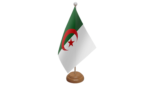 Flagmania Algeria wooden hand flags, 9x6 inch, pack of 12, no bases