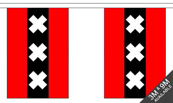 Flagmania Amsterdam Bunting, 9 metre bunting