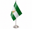 Andalusia satin table flag 9 x 6 inches with telescopic chrome pole and round base