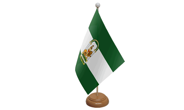 Flagmania Andalusia wooden hand flags, 9x6 inch, pack of 12, no bases