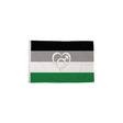 Androphilia Pride Flag 5ft x 3ft in black grey white and green