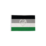 Androphilia Pride Flag 5ft x 3ft in black grey white and green