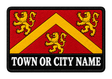 Anglesey personalised county patch artwork preview, 90 x 60mm