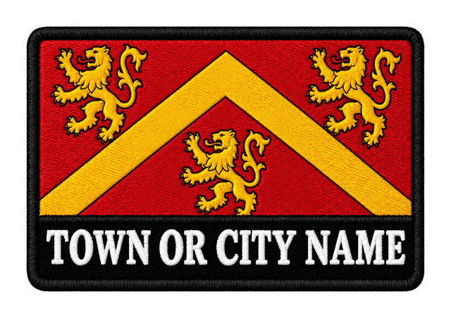 Anglesey personalised county patch artwork preview, 90 x 60mm