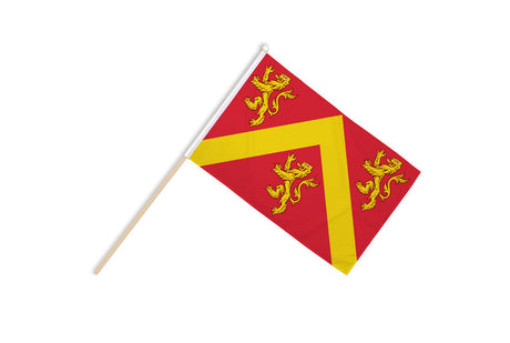 Flagmania Anglesey wooden hand flags, 9x6 inch, pack of 12, no bases