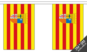 Aragon 3 metre bunting, 10 flags - Flagmania
