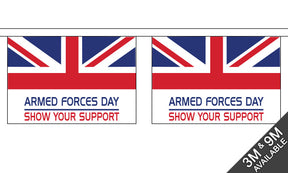 Armed Forces Day 3 metre bunting, 10 flags - Flagmania