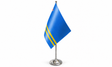 Aruba satin table flag 9 x 6 inches with telescopic chrome pole and round base