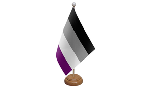 Flagmania Asexual wooden hand flags, 9x6 inch, pack of 12, no bases