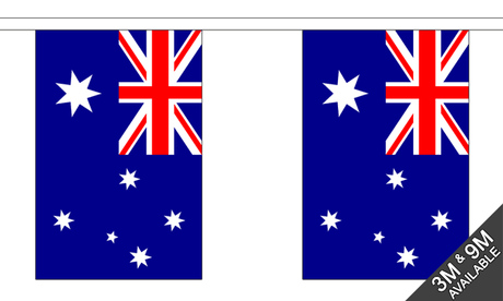 Australia 3 metre bunting, 10 flags - Flagmania