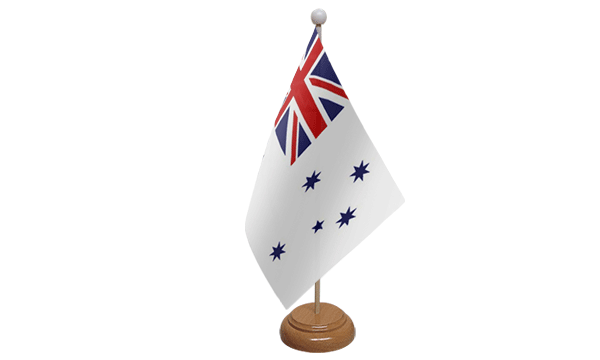 Flagmania Australia Navy Ensign wooden hand flags, 9x6 inch, pack of 12, no bases