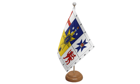 Flagmania Australia Royal Standard wooden hand flags, 9x6 inch, pack of 12, no bases
