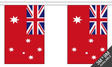 Flagmania Australia Red Ensign Bunting, 9 metre bunting