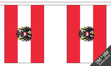 Austria Crest 3 metre bunting, 10 flags - Flagmania