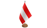 Flagmania Austria wooden hand flags, 9x6 inch, pack of 12, no bases
