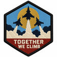 Together We Climb embroidered patch design preview - 110mm