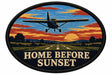 Home Before Sunset embroidered patch design preview - 110mm