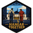 Hangar Together embroidered patch design preview - 110mm