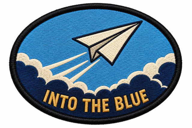 Into The Blue embroidered patch design preview - 110mm