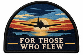 For Those Who Flew embroidered patch design preview - 110mm