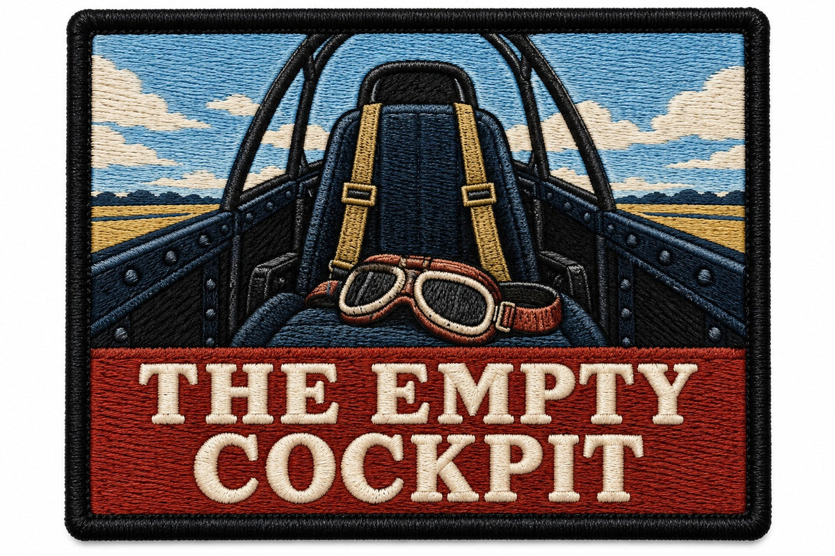 The Empty Cockpit embroidered patch design preview - 120mm