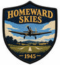 Homeward Skies 1945 embroidered patch design preview - 130mm