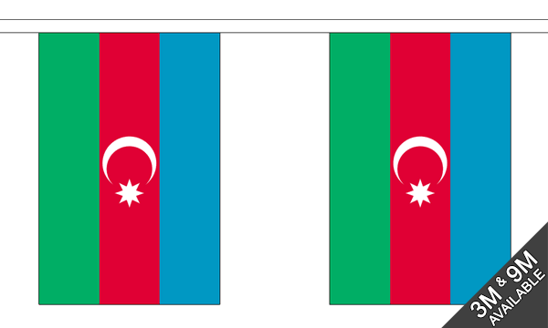 Flagmania Azerbaijan Bunting, 9 metre bunting