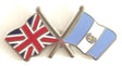 Great Britain & Guatemala Flags Friendship Courtesy Enamel Lapel Pin Badge image 0