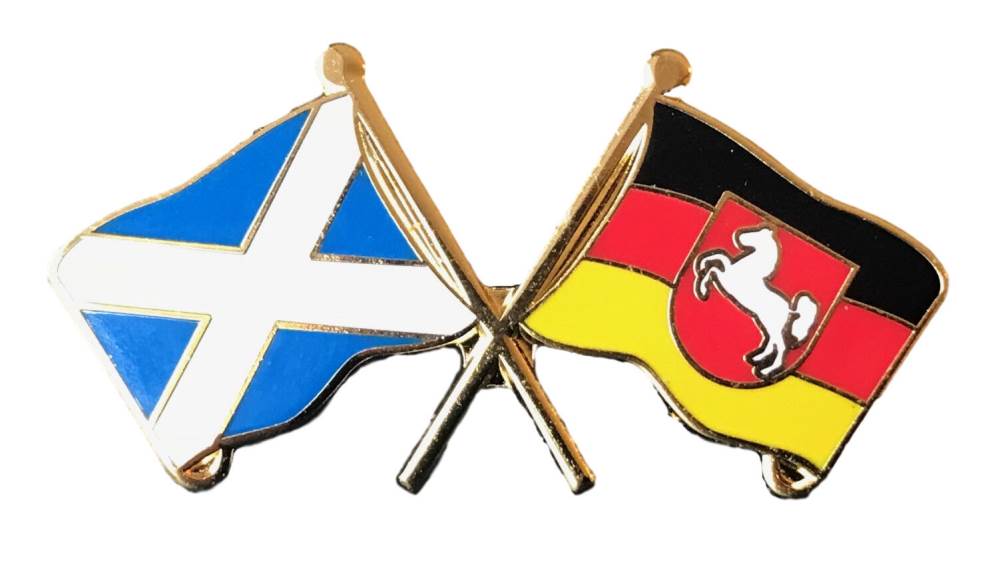 Scotland & Lower Saxony Germany Friendship Enamel Lapel Pin Badge (C) image 0