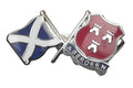 Scotland Saltire & Aberdeen City Crest Friendship National Enamel Lapel Badge image 0