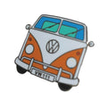 Nostalgic Classsic  Camper Van  Orange Enamel LapeL Pin Badge image 0