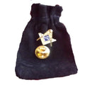 Masonic 40 Years a Mason Enamel Lapel Pin Badge with Black Velvet Pouch image 0