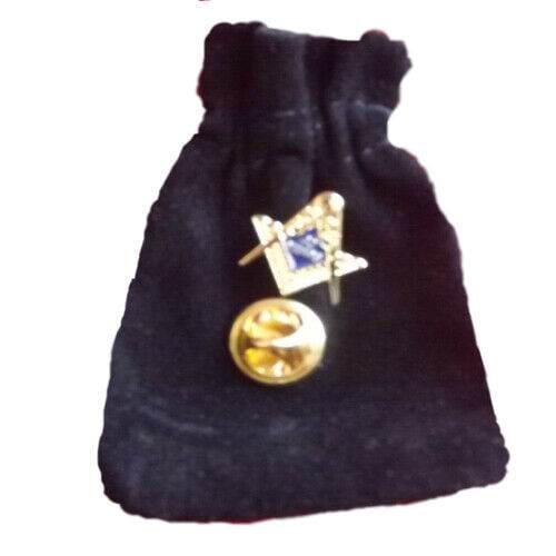 Masonic 40 Years a Mason Enamel Lapel Pin Badge with Black Velvet Pouch image 0