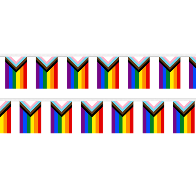 Flagmania Progress Pride Bunting 9m (30ft), 9 metre bunting